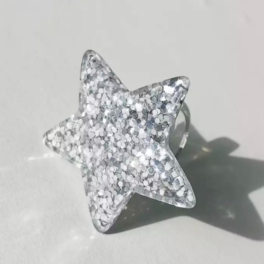 Acrylic ring "Silver Star"⭐